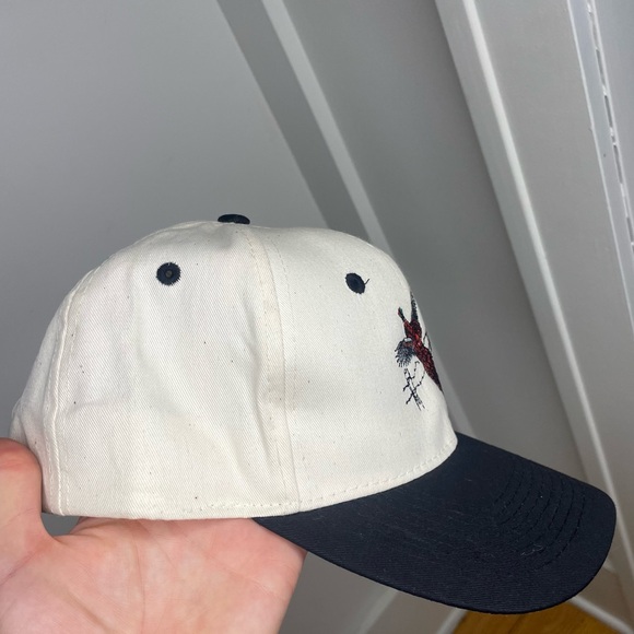 Vintage Cobra Caps Embroidered Pheasant Design Cap - Black and White - Picture 3 of 6